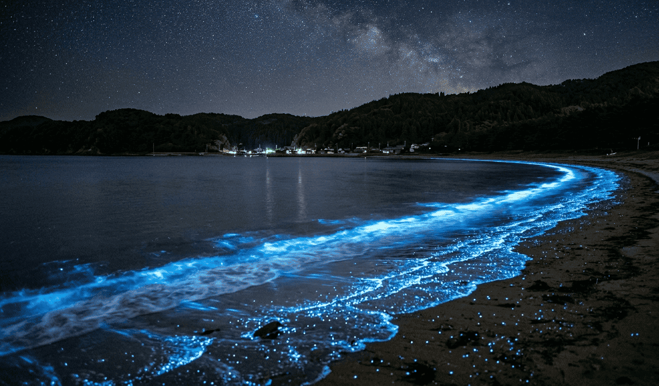 初夏の神秘】夜の海に浮かぶ宝石 幻の「夜光虫」に出会う感動体験